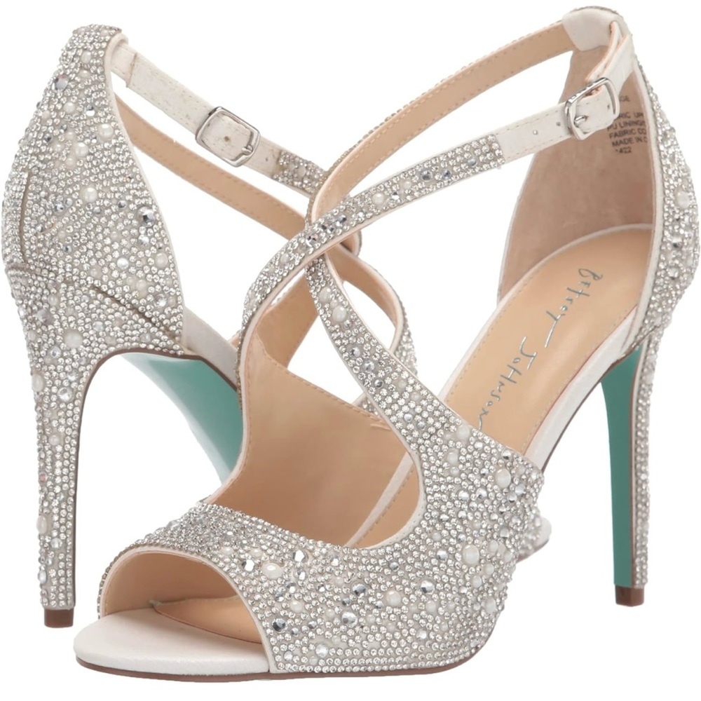 Betsey Johnson Blue Heeled Sandals